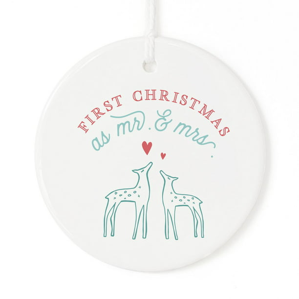 The Cotton & Canvas Co Baby's First Christmas Porcelain Ceramic Christmas Ornament with Ribbon and Complimentary Gift Box 